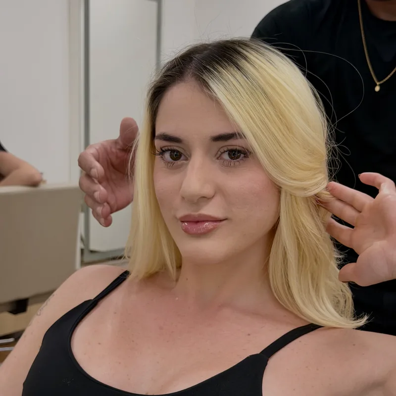 Resultado de loiro saudável em cliente do Garden Experience, salão de beleza em Americana